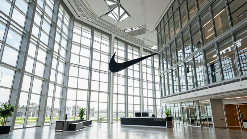 Cómo es la estructura organizativa y jerarquía de Nike 5 Atrio de cristal inundado de luz natural