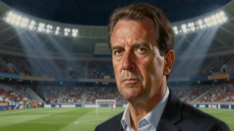 Pintura realista de un director deportivo iluminado