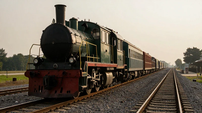 Qué es el organigrama de Renfe y su estructura organizativa 3 Locomotora antigua en vías doradas distantes