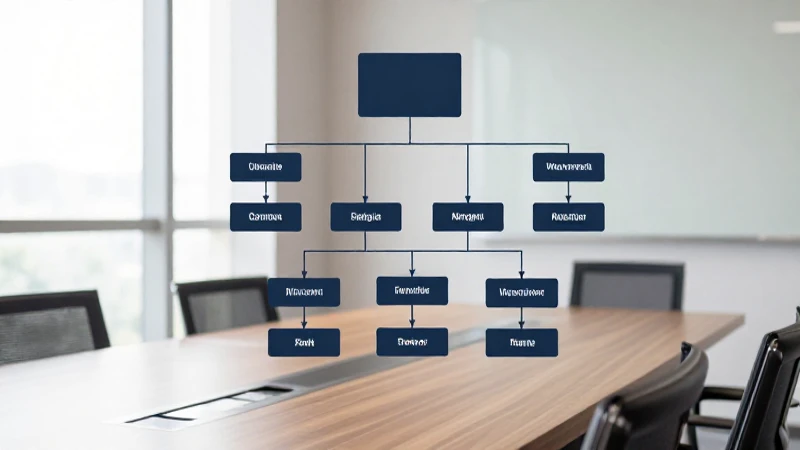 Cuál es la estructura jerárquica del organigrama RFEF 5 Oficina corporativa con composición estructurada e iluminación suave