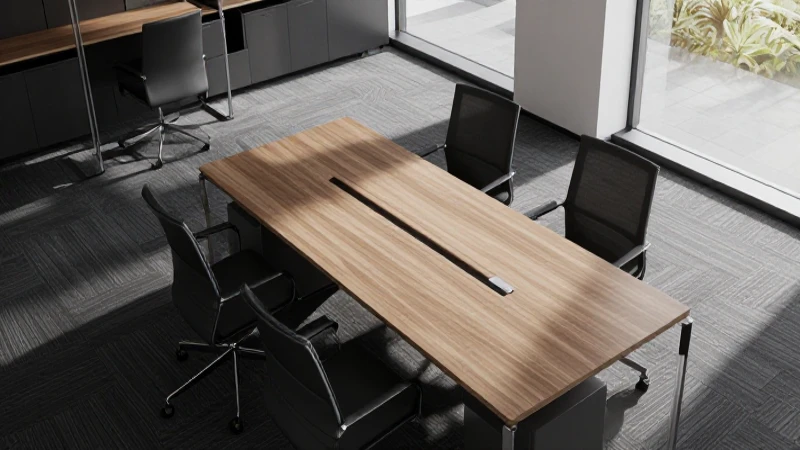 Oficina moderna, elegante y bien iluminada