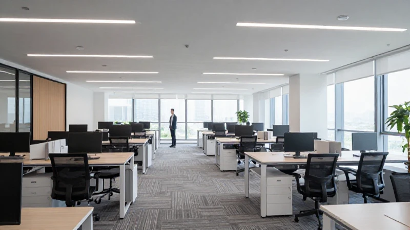 Oficina moderna y luminosa con vista panorámica