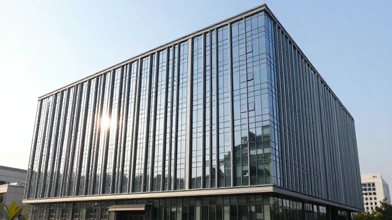 Cuál es el organigrama y funciones del SERGAS 9 Edificio moderno, vidrio brillante bajo luz solar