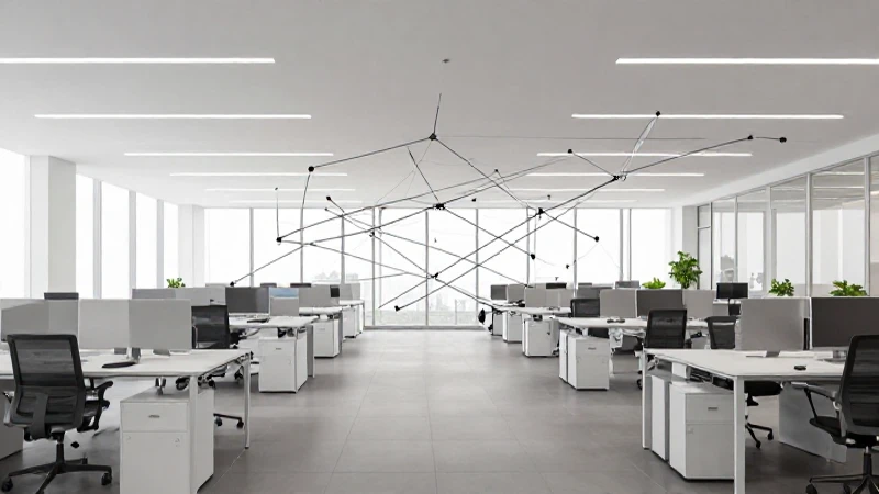 Cómo es el organigrama y funcionamiento de Telefónica 5 Espacio moderno e interconectado con luz suave