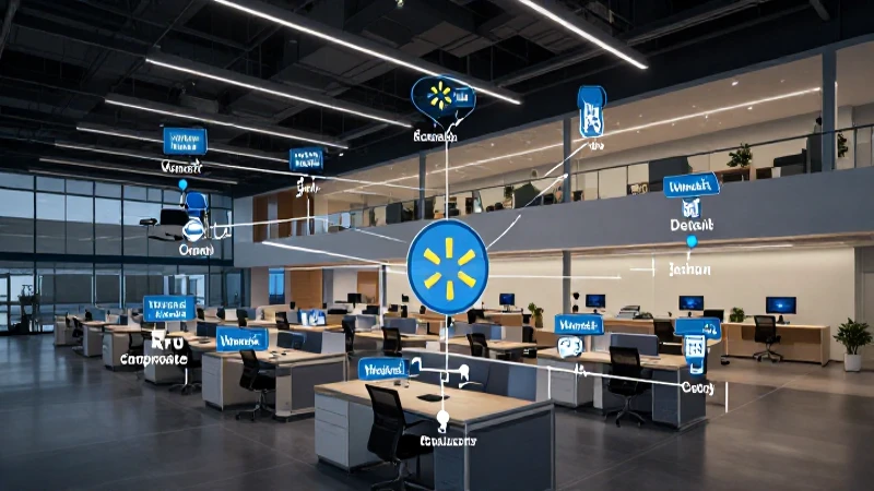 Oficina central Walmart, diagrama moderno e iluminado