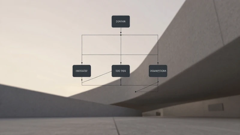 Esquema organizativo moderno con iluminación suave