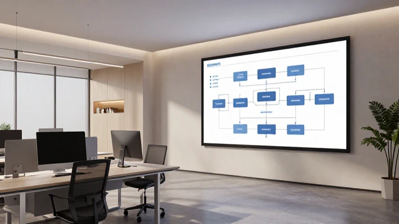 Cómo optimizar los organigramas microadministrativos 4 Espacio moderno con diagrama digital iluminado