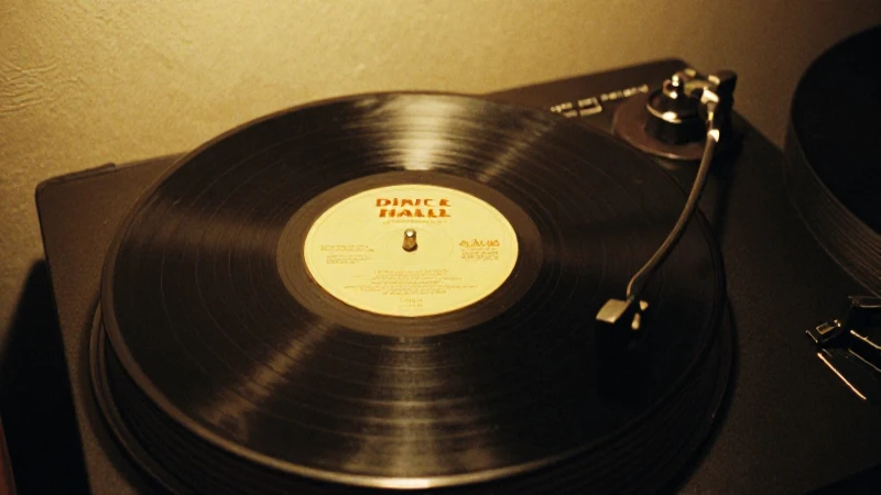 Cuál es el origen y la evolución histórica de la bachata 3 Vinilo antiguo en baile a contraluz cálido