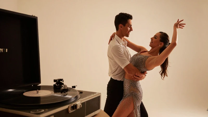 Cuál es el origen y la evolución histórica de la bachata 5 Pareja baila bachata con luz cálida