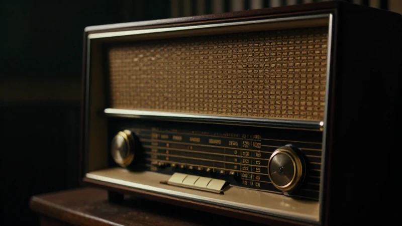 Origen y evolución de la radio: línea del tiempo histórica 6 Radio antigua, ambiente cinematográfico oscuro e íntimo