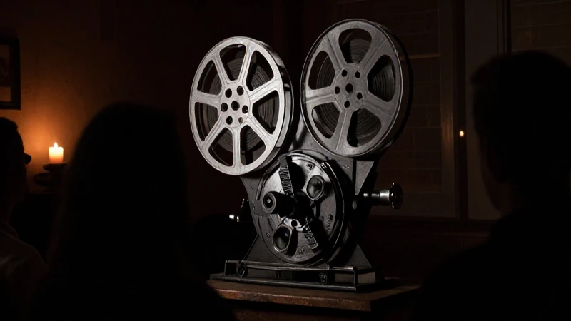Cine antiguo, sombras y luz cálida