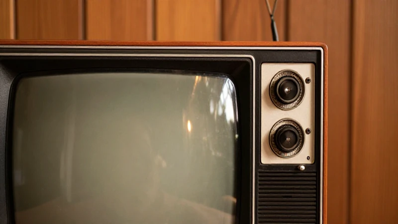 Televisor antiguo Samsung con luz cálida