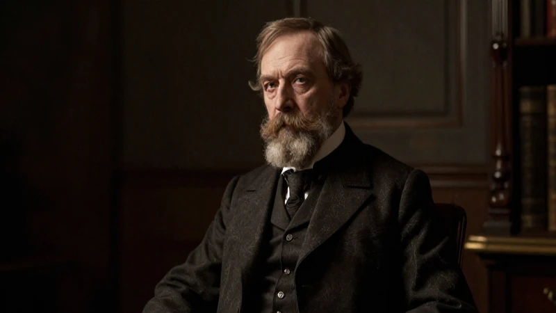 Retrato introspectivo de Wundt, estudio victoriano oscuro