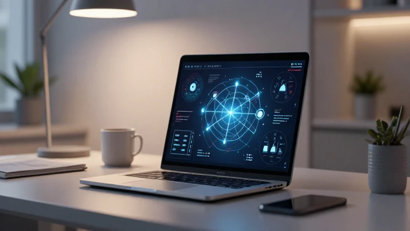 Dónde puedo crear organigramas interactivos 6 Espacio moderno con portátil y luz suave