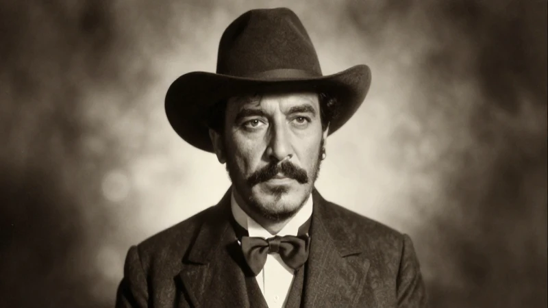 Retrato dramático de Pancho Villa en sepia