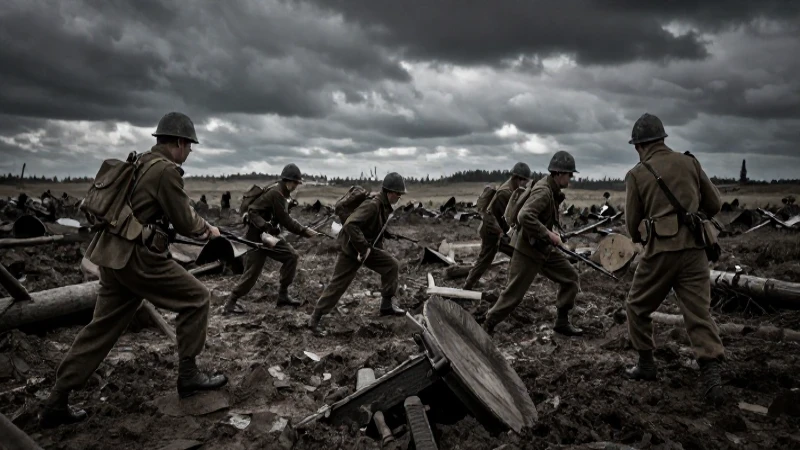 Soldados en la batalla, tensa cinematografía