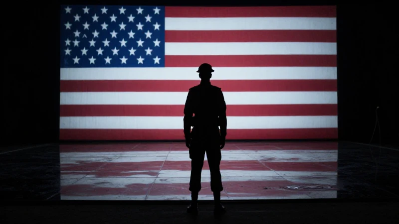 Sombra soviética ante bandera americana lejana