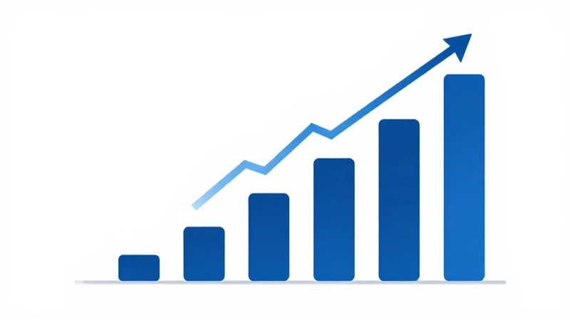 Gráfico empresarial ascendente, limpio y corporativo