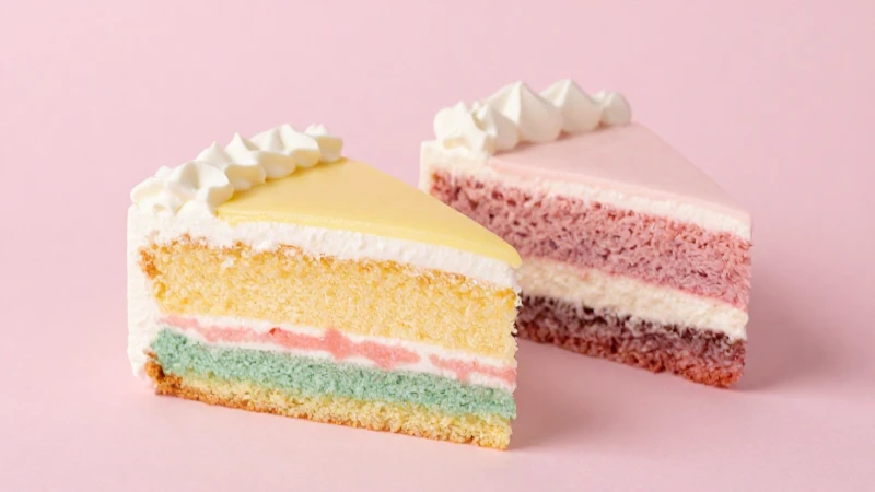 El maravilloso mundo de los Esquemas de pastel 4 Pastel colorido, rodajas suaves e iluminadas