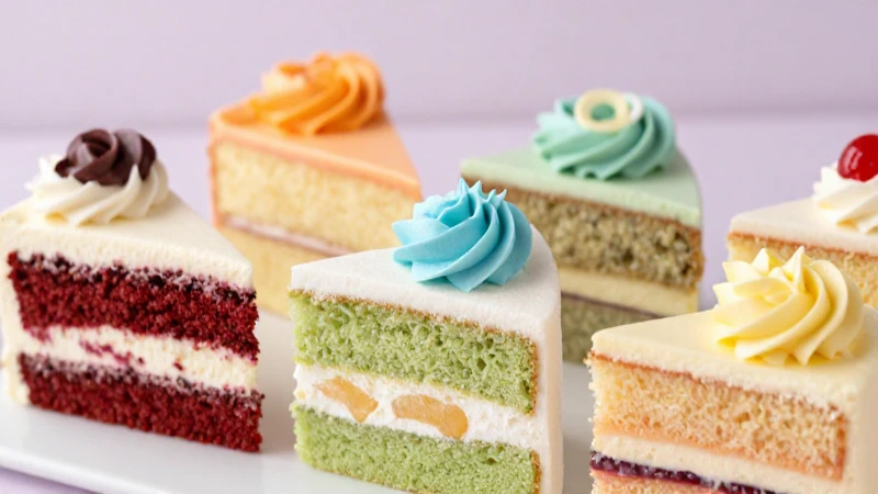 El maravilloso mundo de los Esquemas de pastel 3 Pasteles coloridos y detallados en primer plano