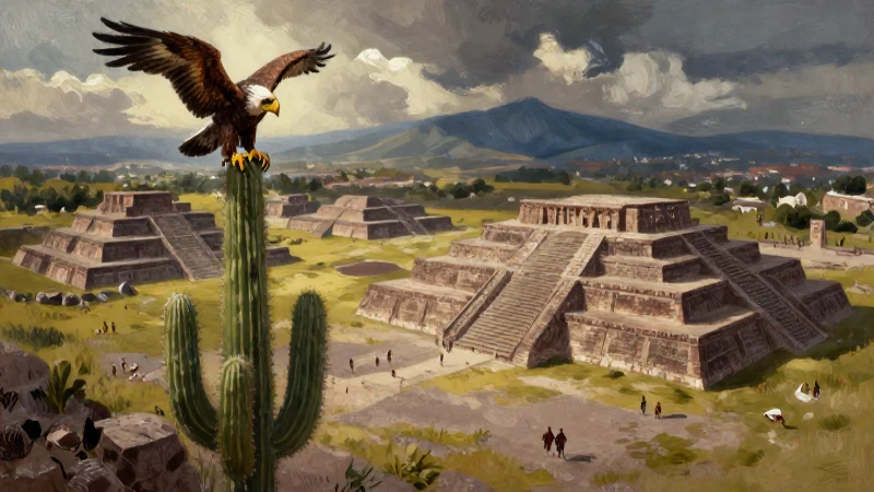Los aztecas fundaron Tenochtitlán con águila y cactus