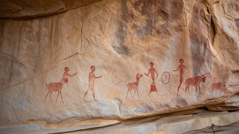 Qué herramientas y características definen el Mesolítico 6 Arte rupestre prehistórico bajo luz natural