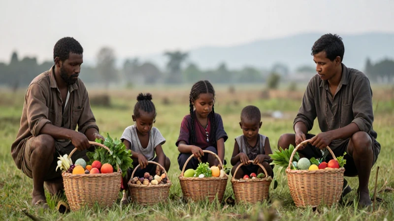 Qué herramientas y características definen el Mesolítico 5 Familia recolectora con cesta repleta de frutos