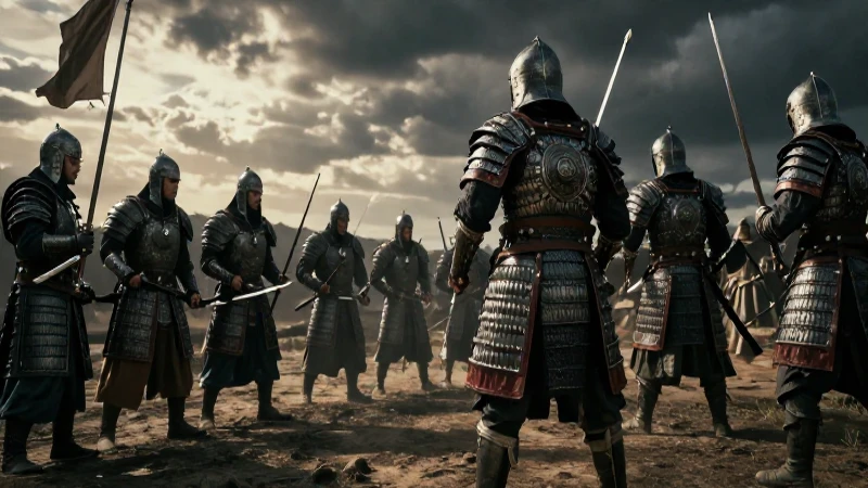 Batalla épica con armaduras y cine