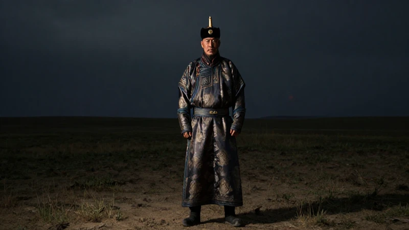 Guerrero mongol, erudito chino, seda dramática