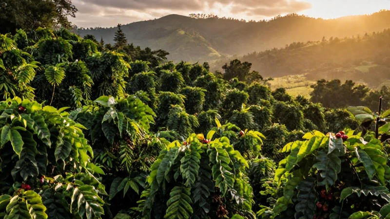 Paisaje venezolano exuberante bajo sol cálido