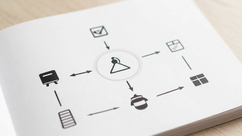 Esquema Pictórico: Una Herramienta Visual para Transmitir Información 4 Diagrama limpio con iconos e iluminación suave