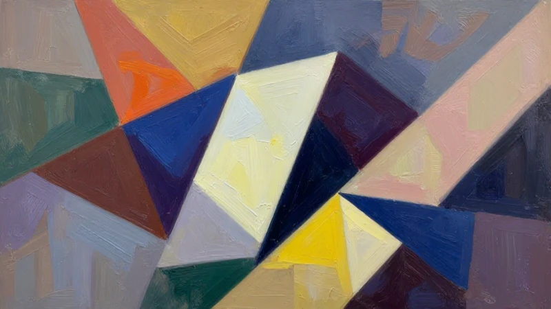 Quiénes son los pintores famosos en la historia del arte 5 Pintura expresiva con formas geométricas contrastantes