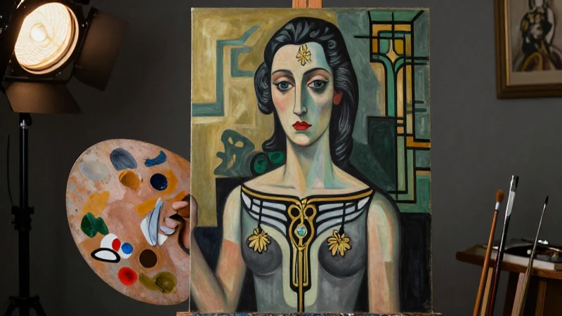 Quiénes son los pintores famosos en la historia del arte 6 Picasso, paleta y estudio con estilo Art Déco