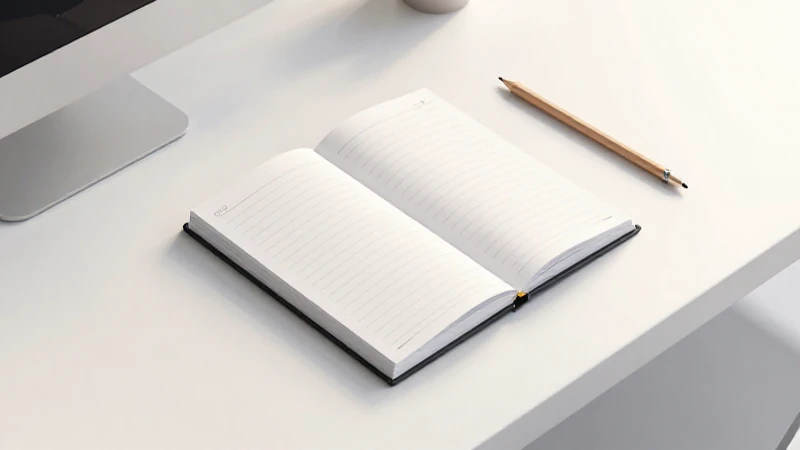 Escritorio moderno con planificador y lápices