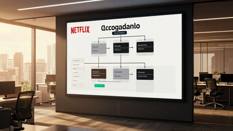 Cuáles son las características y funciones del organigrama de Netflix 8 Oficina Netflix, jerarquía visible, luz dorada cinematográfica