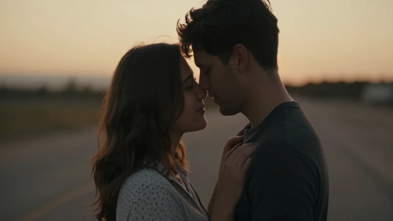 Abrazo cálido, foco suave, luz cinematográfica