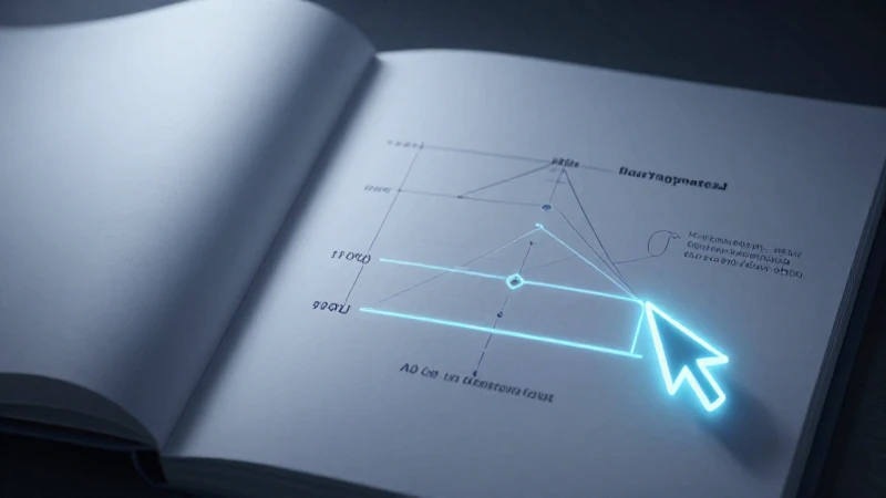 Diagrama abierto, cursor brillante e iluminación volumétrica