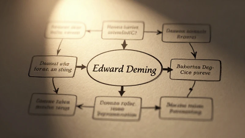 Precursores de la Calidad: Una Línea del Tiempo Esencial 7 Deming ilustrado con diagrama y foco cálido