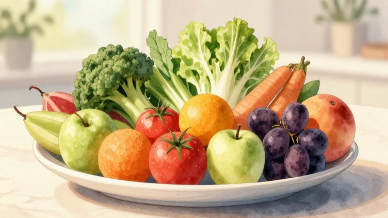 Mapa conceptual sobre alimentos para una buena alimentación 13 Fruta y verdura vibrantes al estilo acuarela