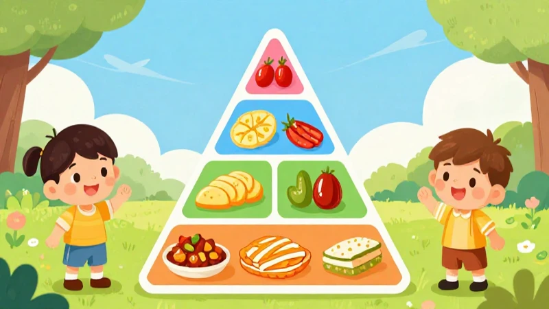 Mapa conceptual sobre alimentos para una buena alimentación 4 Pirámide alegre de alimentos para niños