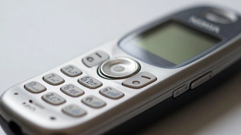 Teléfono Nokia 3210 antiguo, luz suave