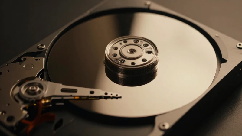 Primer disco duro: línea de tiempo de su evolución histórica 9 Disco duro antiguo con iluminación cinematográfica