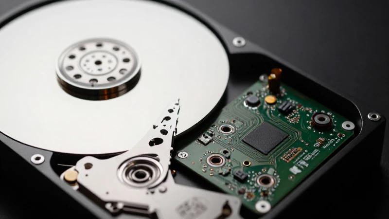 Primer disco duro: línea de tiempo de su evolución histórica 6 Disco duro antiguo iluminado con detalle