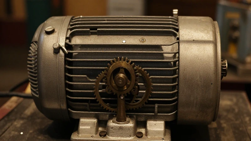 Motor antiguo a la vista, luz cálida