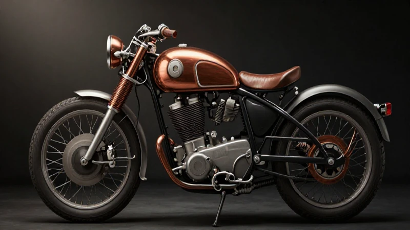 Motor antiguo ilustrado con iluminación dramática