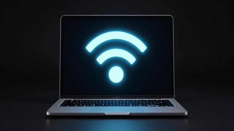 Portátil moderno con Wi-Fi destacado