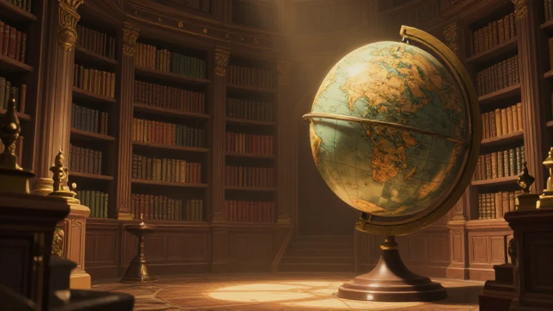 Cuál fue la primera universidad del mundo y su evolución 5 Biblioteca antigua con iluminación cinematográfica detallada