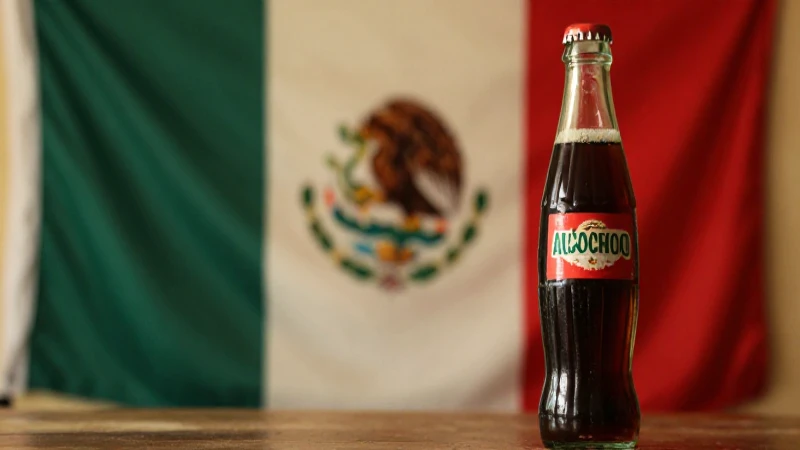 Botella antigua con sutil nostalgia mexicana