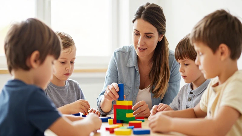 El Esquema psicomotricidad: una herramienta fundamental para el desarrollo infantil 6 Niños jugando, educador observa con suavidad