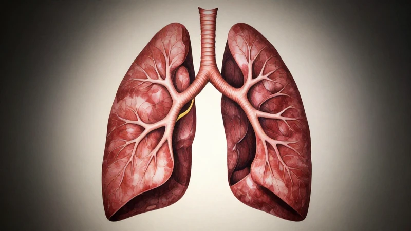 Pulmones anatómicos, colores vivos e iluminación dramática
